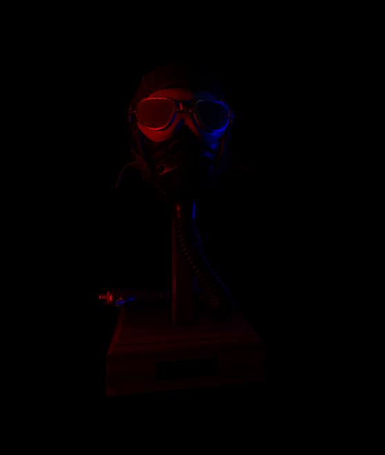 Flight helmet model rendered with tone mapping and PBR materials